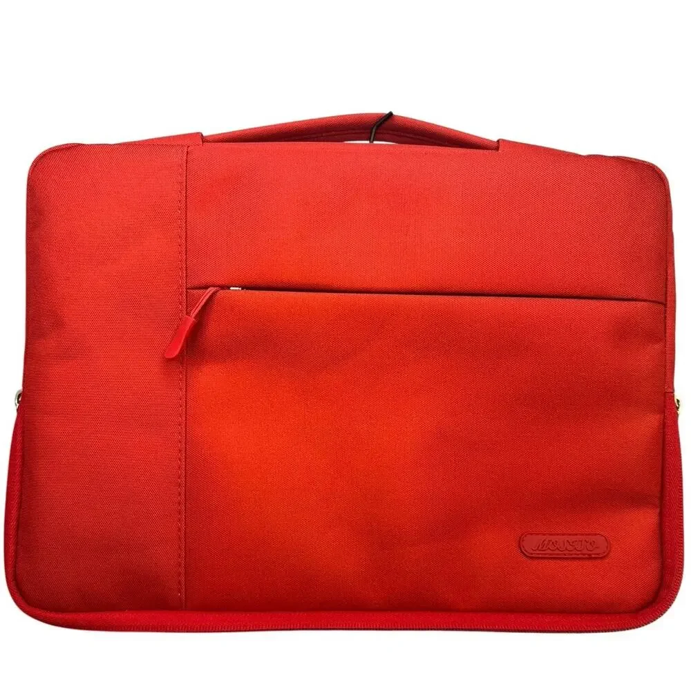 Mosiso Laptop Sleeve Bag Padded Zipper Pocket Red Tech